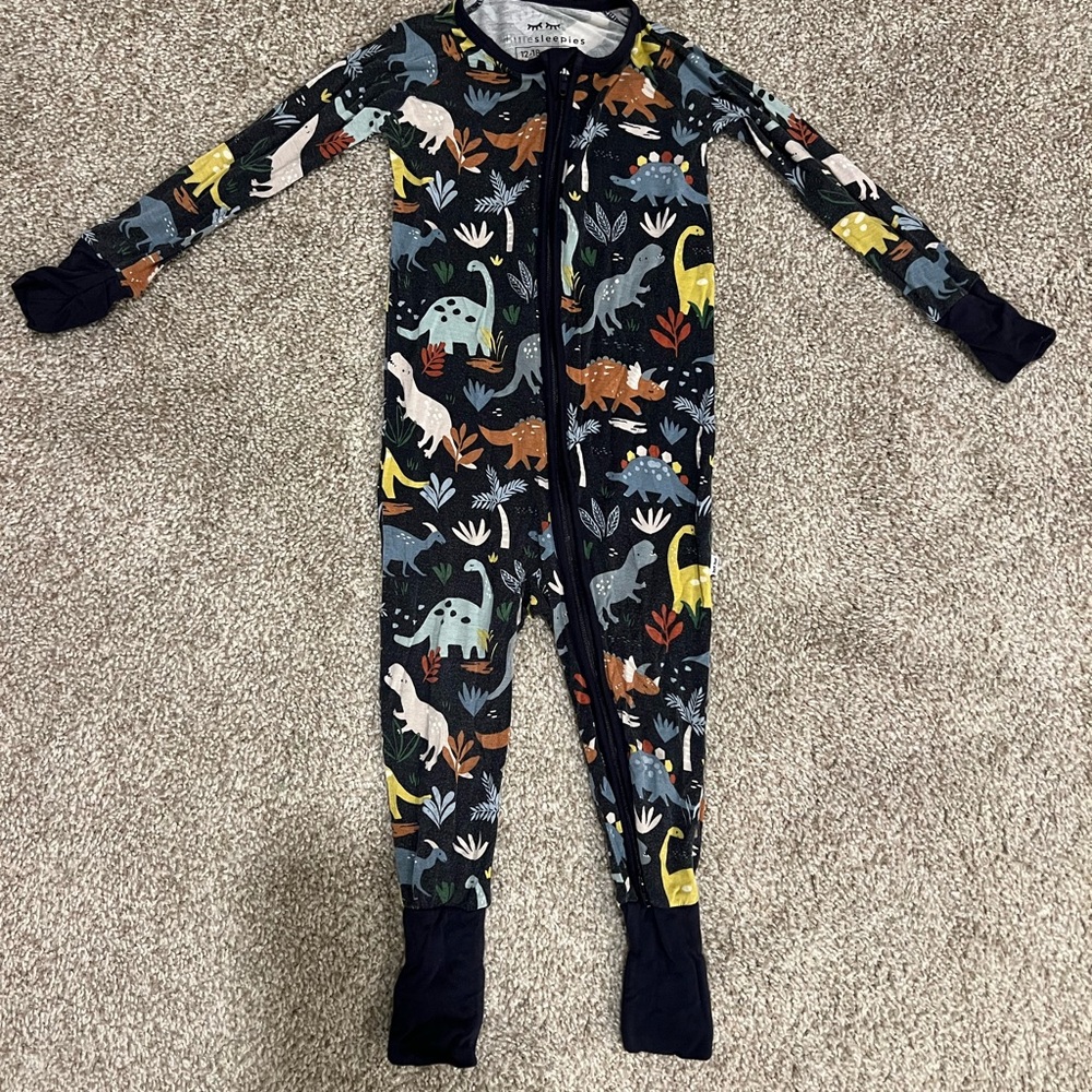 Little Sleepies Zippy Jurassic Jungle 12-18 months